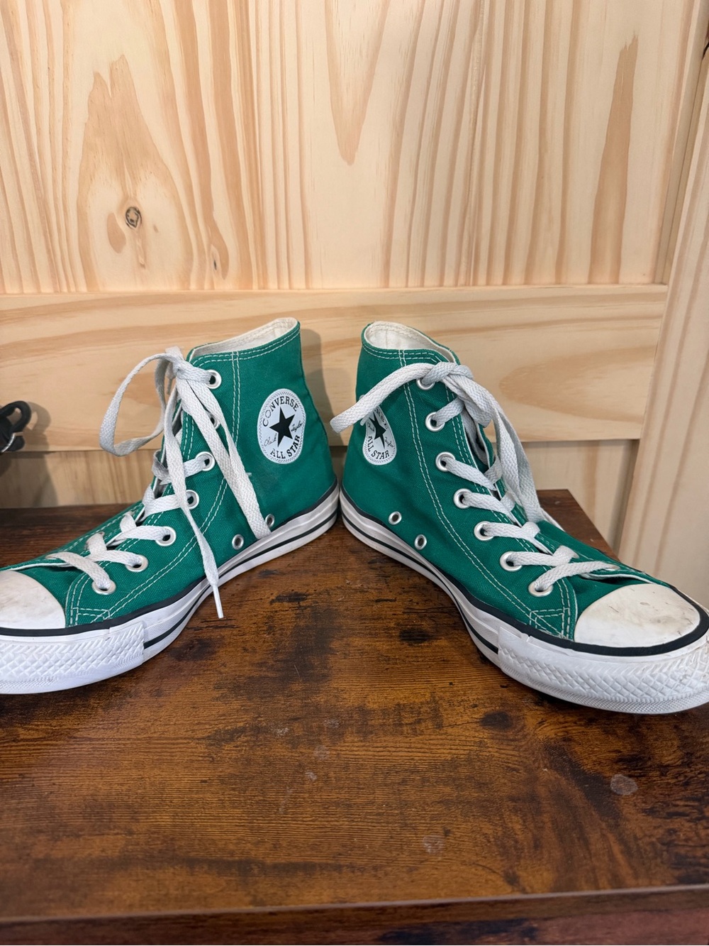 Converse Green High-Top Sneakers with White Accents